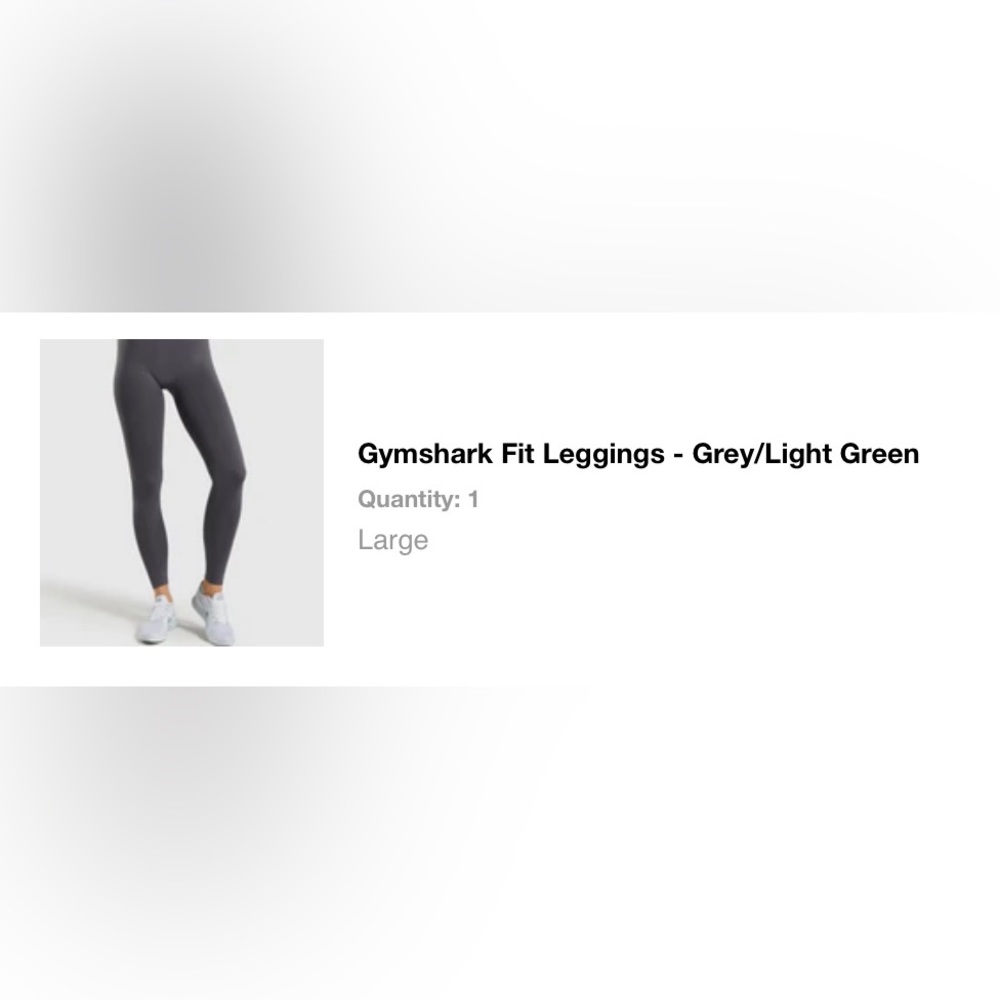 Gymshark Fit Leggings - Grey and Light Green